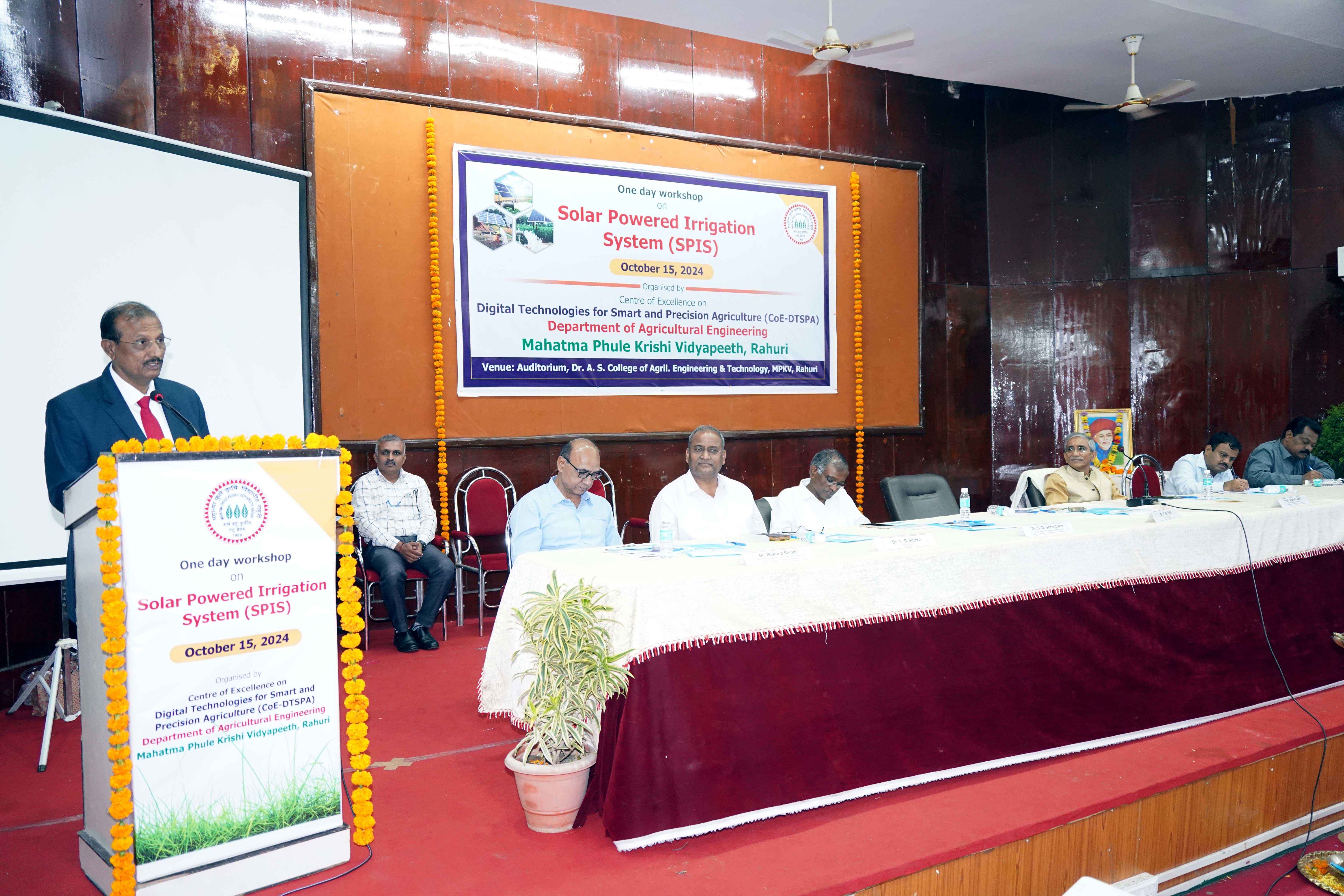 One Day Workshop on Solar Powered Irrigation System