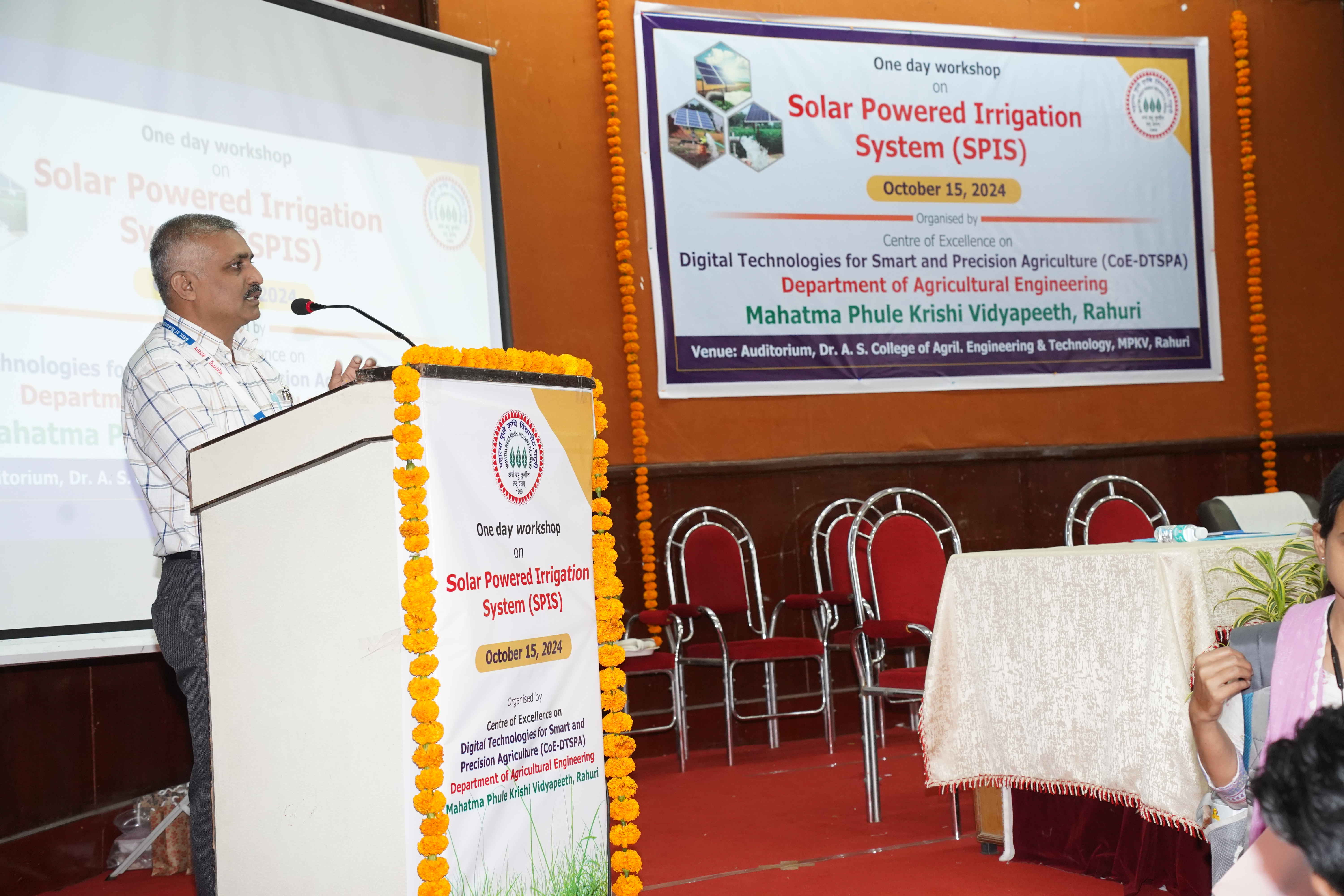 One Day Workshop on Solar Powered Irrigation System